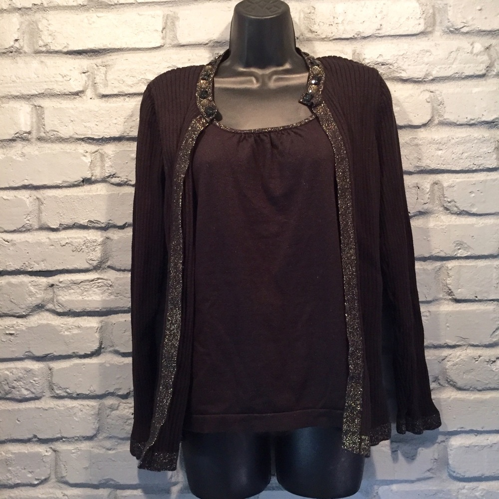 SALE! Dana Buchman sparkly black sweater